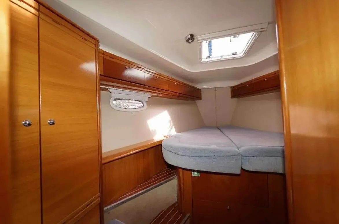 Cabin on Ariadni, a Bavaria 40 Cruiser sailboat at Preveza, Greece