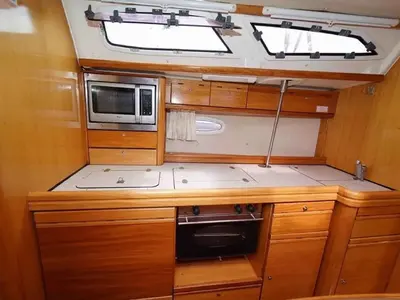 Galley of Ariadni, a Bavaria 40 Cruiser sailboat at Preveza, Greece
