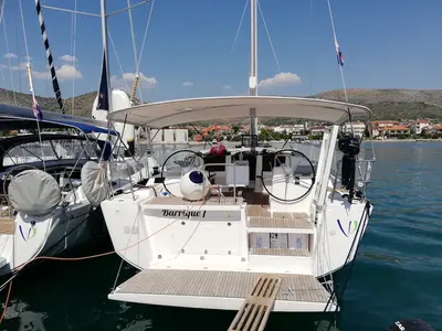 Cockpit of Barrique I, a Dufour 460 GL sailboat at Seget Donji, Croatia