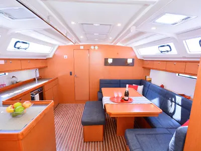 Galley of Artemis, a Bavaria Cruiser 46 sailboat at Athens, Greece