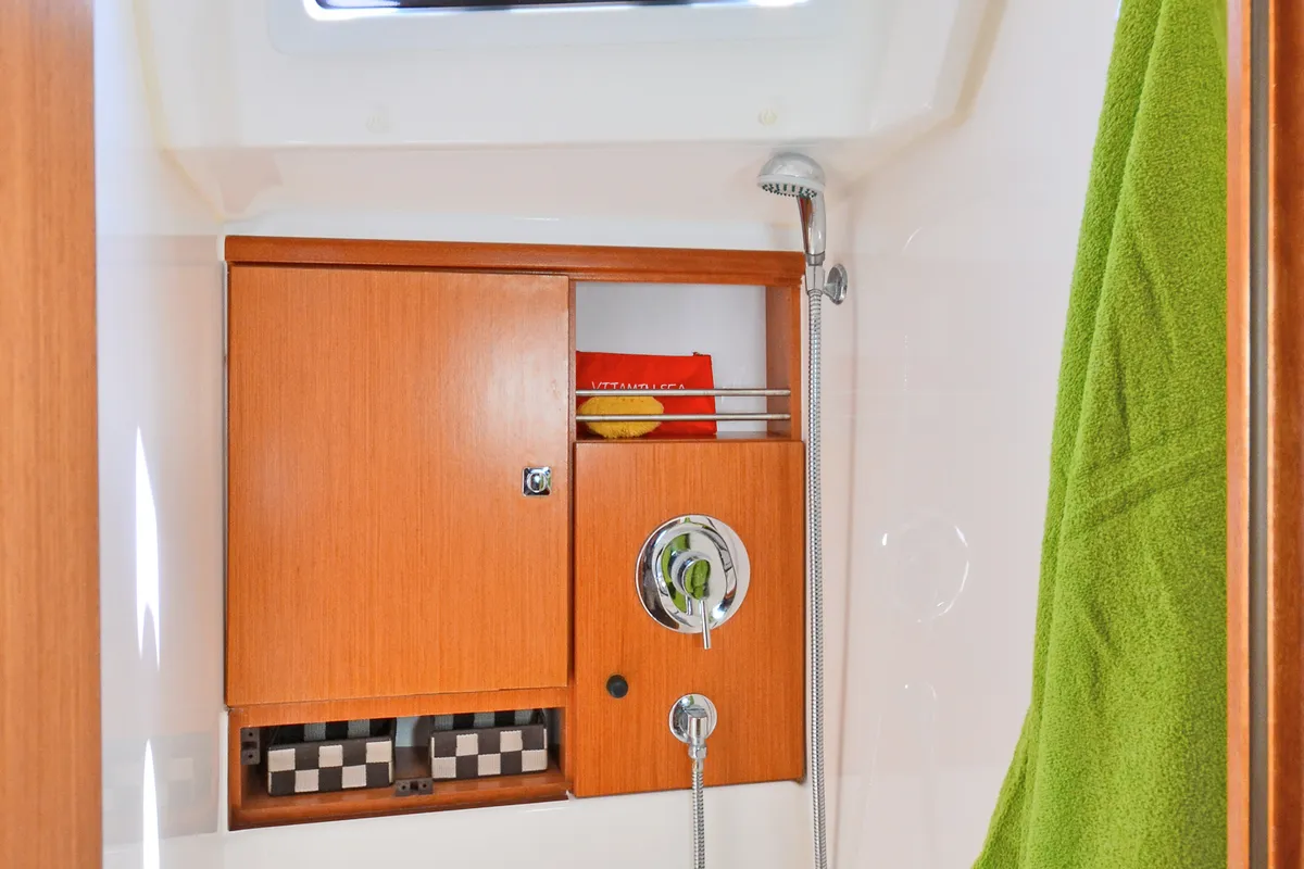 Head on Artemis, a Bavaria Cruiser 46 sailboat at Athens, Greece