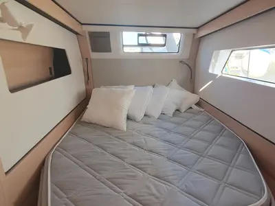 Cabin on Double Memory, a Nautitech 44 Open catamaran at Primošten, Croatia