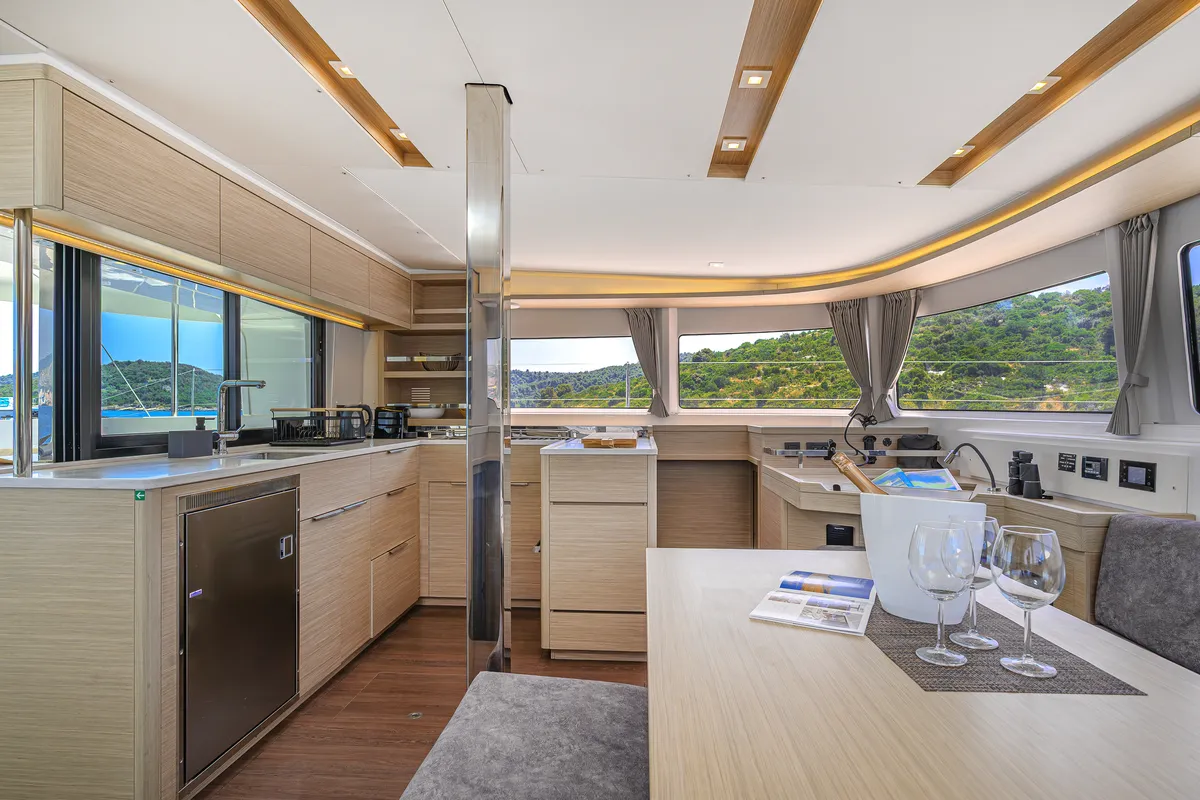Galley of Galathea, a Lagoon 46 catamaran at Trogir, Croatia