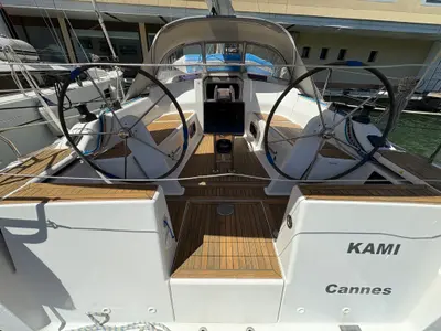 Kami, a Hanse 345 sailboat at Castelló d'Empúries, Spain