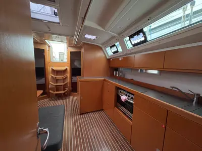 Galley of Sail Betelgeuse, a Bavaria Cruiser 46 sailboat at Fethiye, Turkey
