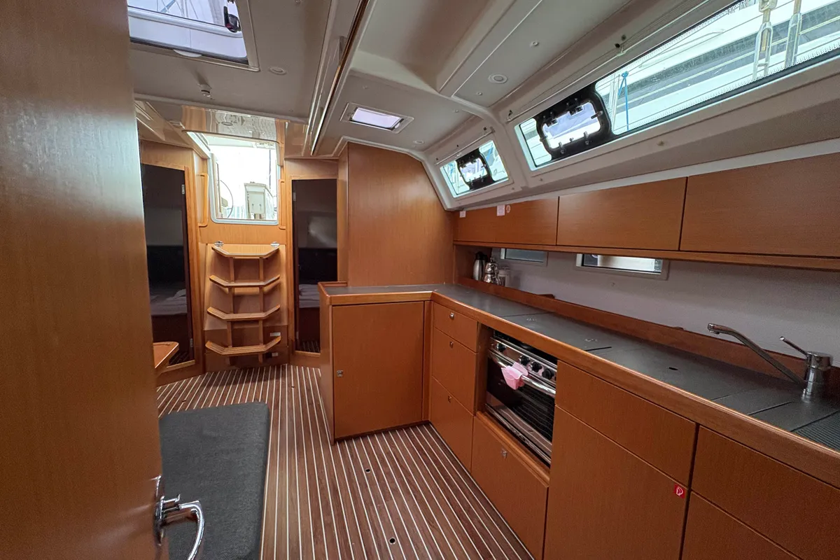 Galley of Sail Betelgeuse, a Bavaria Cruiser 46 sailboat at Fethiye, Turkey