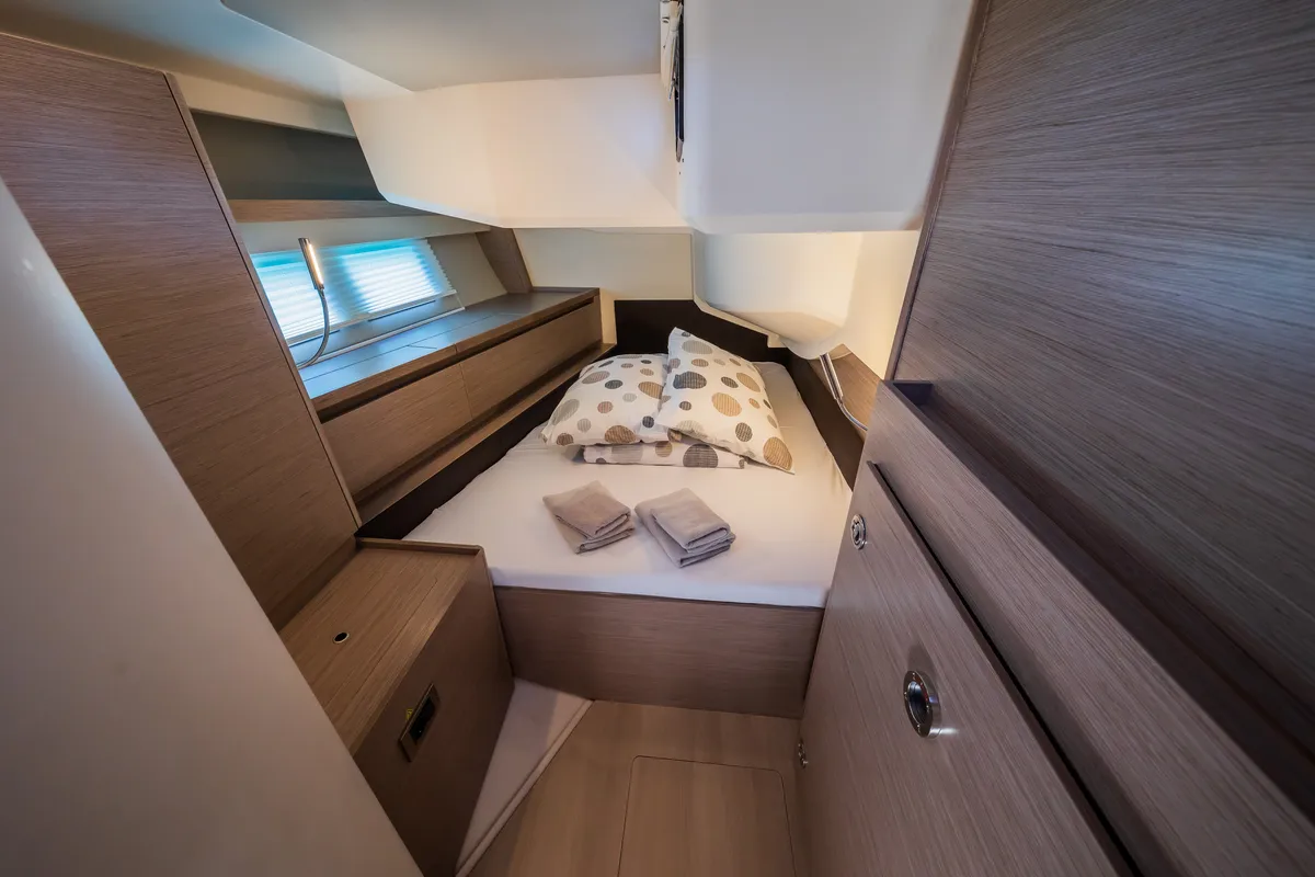 Cabin on Wanderlust, a Hanse 460 sailboat at Grad Kaštela, Croatia