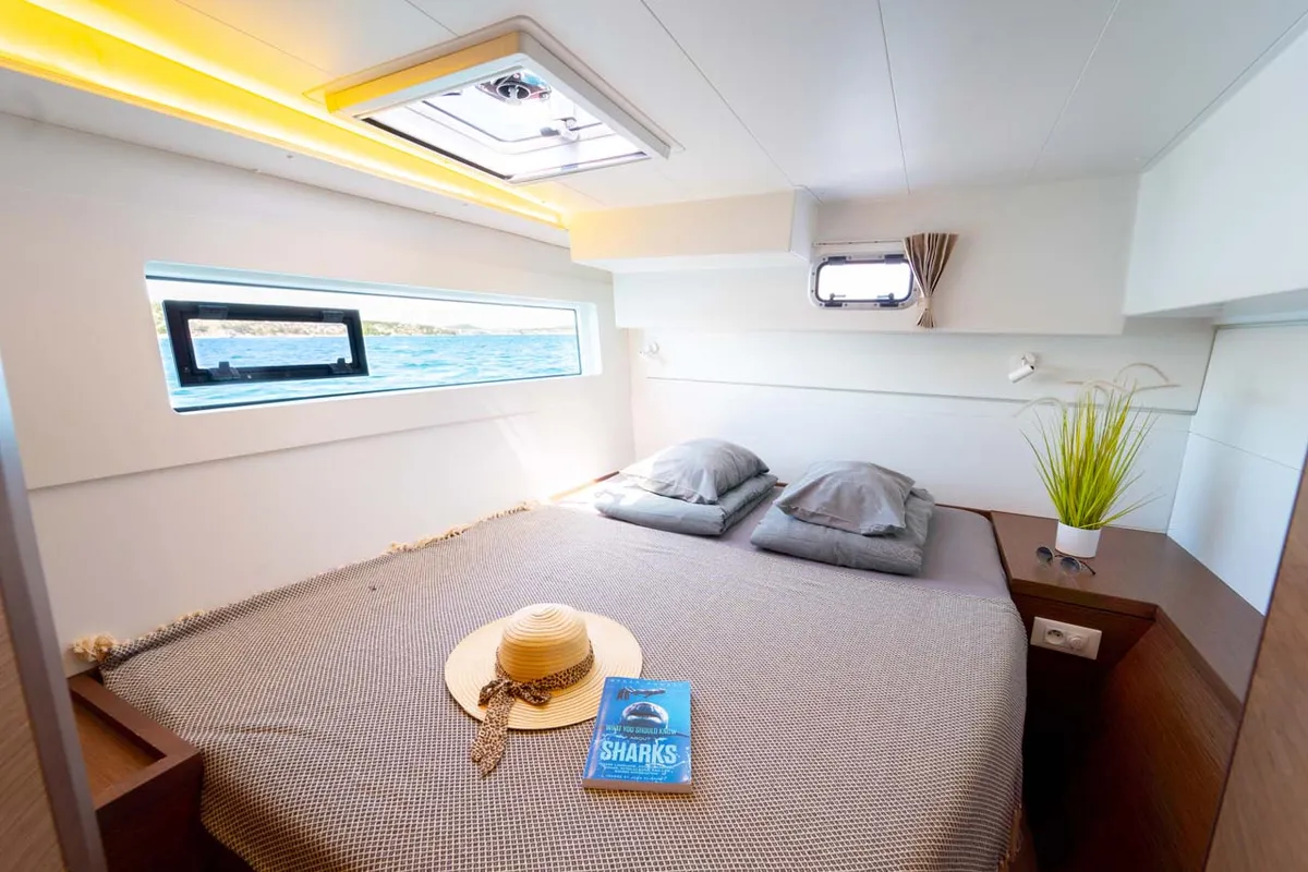 Cabin on Millennium Falcon, a Lagoon 40 catamaran at Grad Šibenik, Croatia