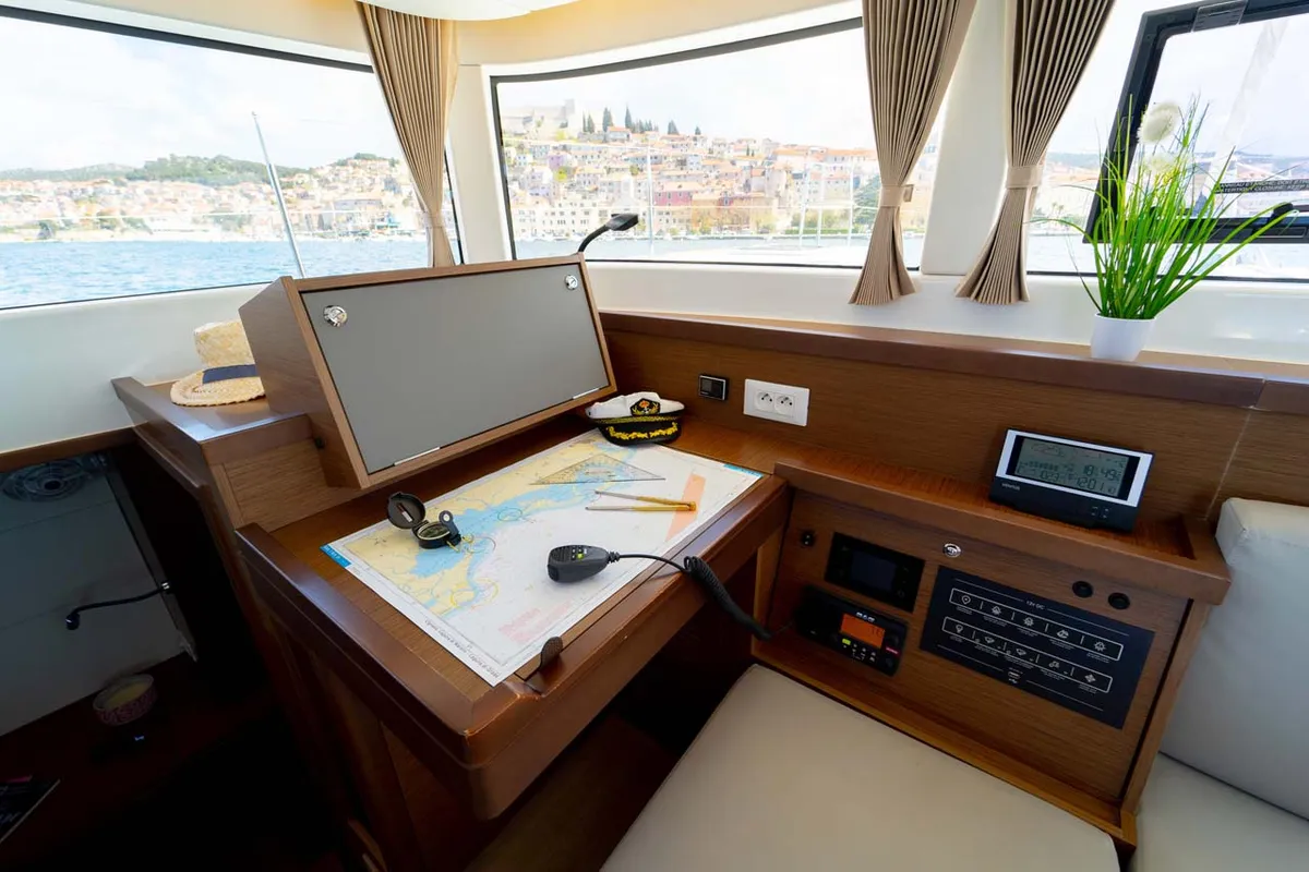 Millennium Falcon, a Lagoon 40 catamaran at Grad Šibenik, Croatia