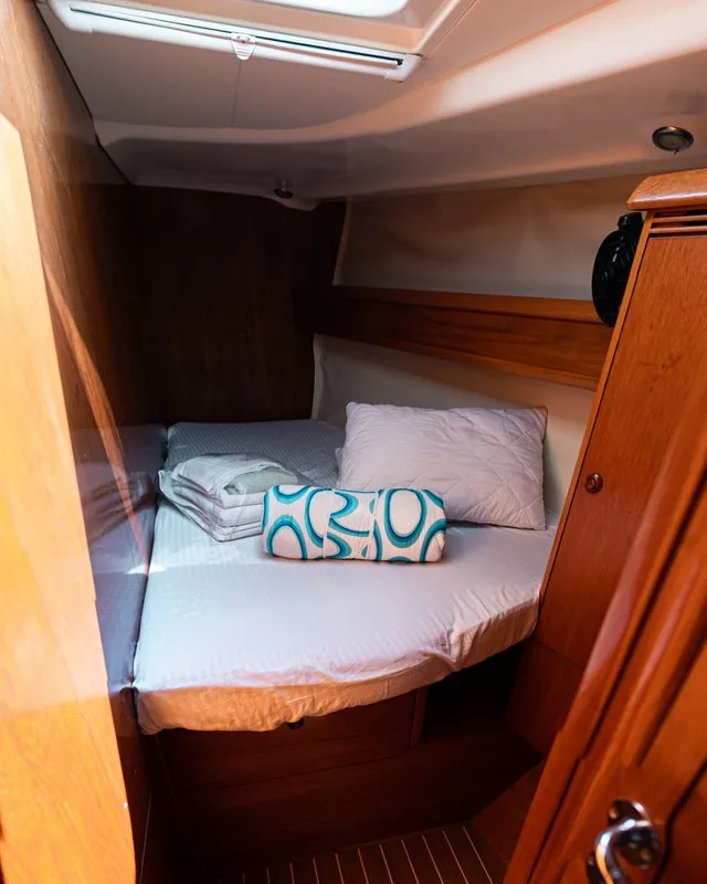 Cabin on Evita, a Jeanneau Sun Odyssey 49 DS sailboat at Municipal Unit of Lefkada, Greece