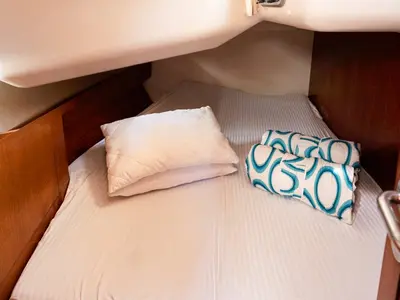 Cabin on Evita, a Jeanneau Sun Odyssey 49 DS sailboat at Municipal Unit of Lefkada, Greece