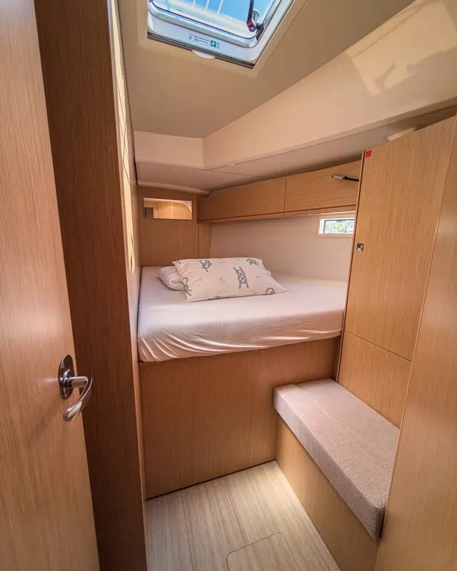 Cabin on Bravura, a Bavaria Voyager 45 sailboat at Grad Pula, Croatia