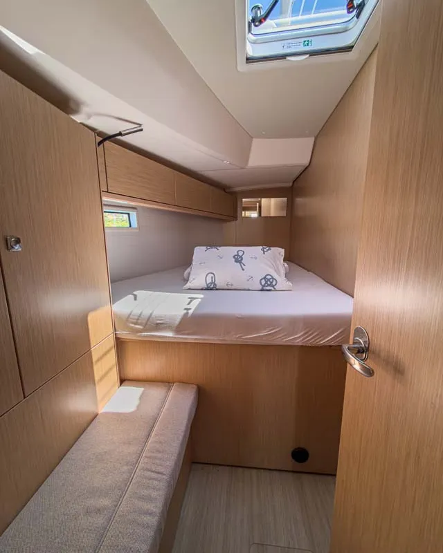 Cabin on Bravura, a Bavaria Voyager 45 sailboat at Grad Pula, Croatia