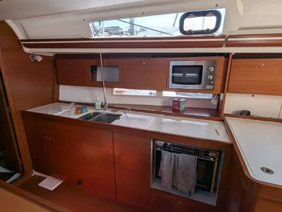 Galley of Tarann, a Dufour 375 Grand Large sailboat at Saint-Cast-le-Guildo, France