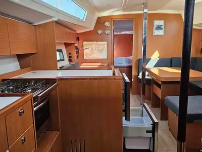 Galley of Nola, a Bavaria C42 sailboat at Punat, Croatia