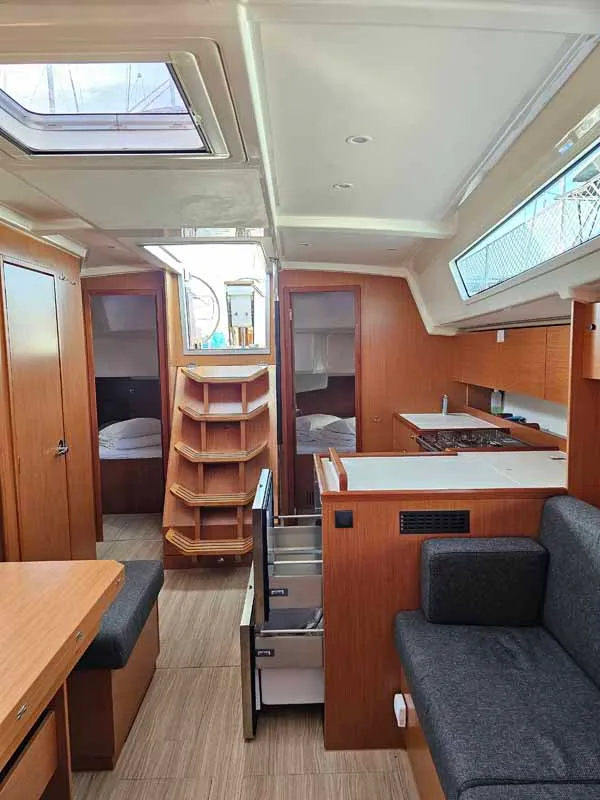Salon of Nola, a Bavaria C42 sailboat at Punat, Croatia