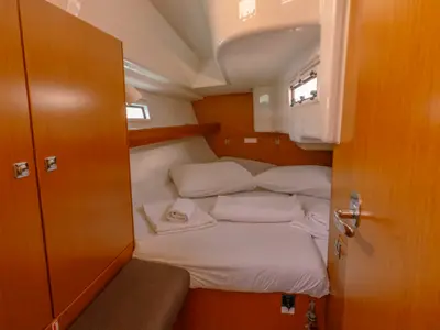 Cabin on Classic, a Bavaria 33 Cruiser sailboat at Fethiye, Turkey