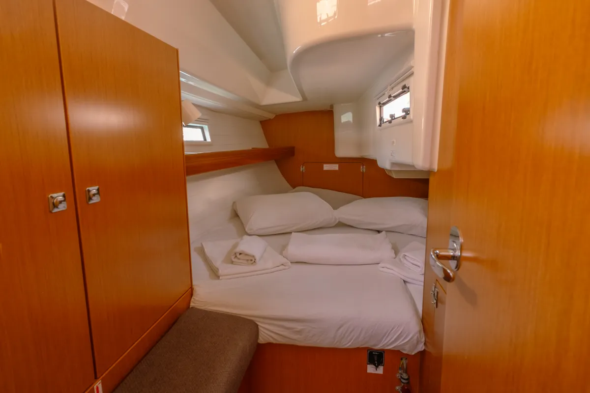 Cabin on Classic, a Bavaria 33 Cruiser sailboat at Fethiye, Turkey