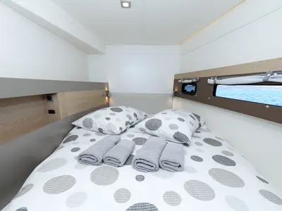 Cabin on Chimaera, a Bali 4.5 catamaran at Seget Donji, Croatia