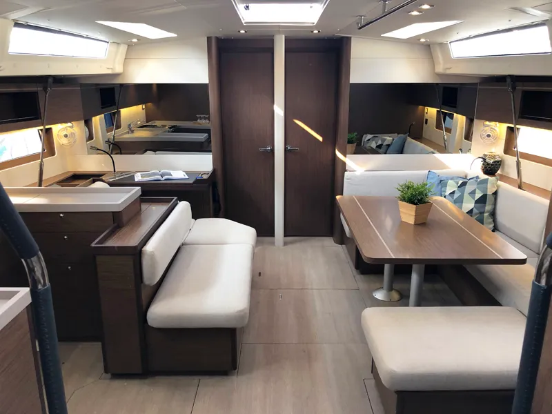 Salon of Salt Water, a Beneteau Oceanis 51.1 sailboat at Athens, Greece
