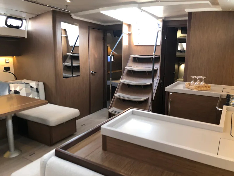 Salon of Salt Water, a Beneteau Oceanis 51.1 sailboat at Athens, Greece