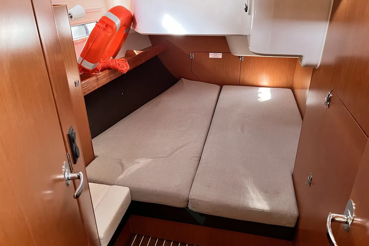 Cabin on Morillon, a Bavaria Cruiser 51 sailboat at Seget Donji, Croatia