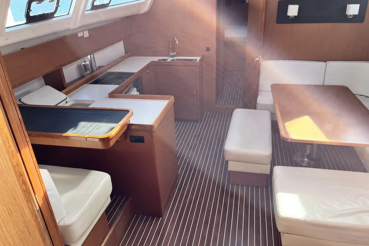Salon of Morillon, a Bavaria Cruiser 51 sailboat at Seget Donji, Croatia