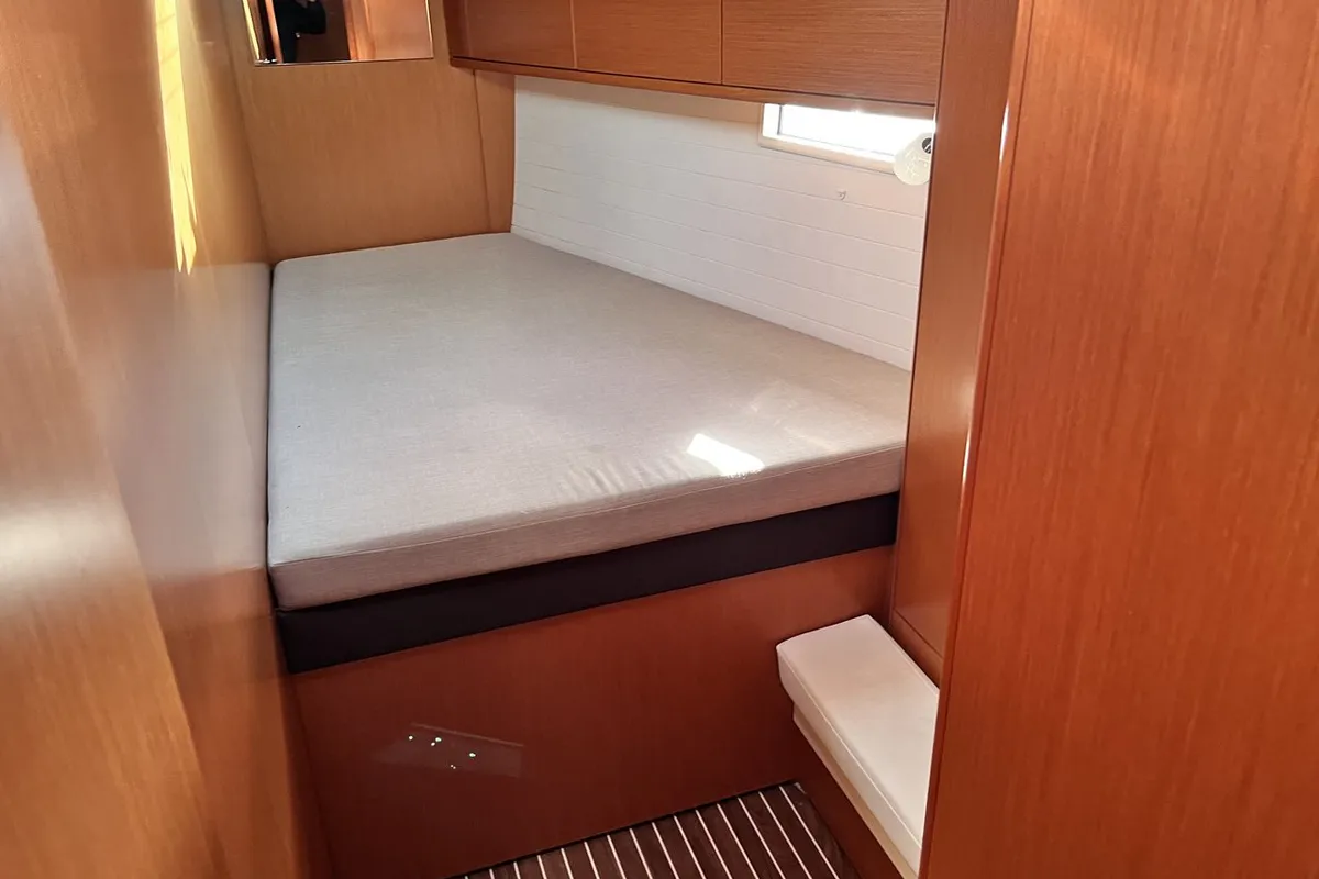 Cabin on Morillon, a Bavaria Cruiser 51 sailboat at Seget Donji, Croatia