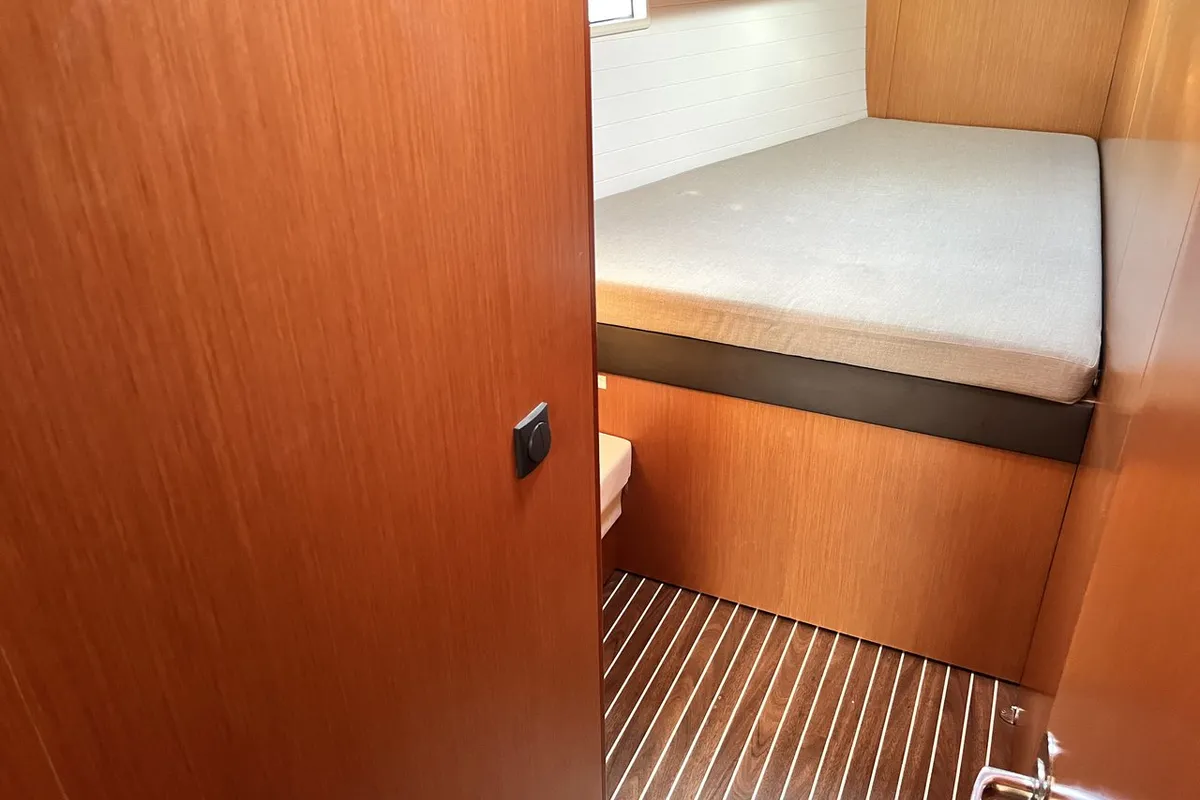Cabin on Morillon, a Bavaria Cruiser 51 sailboat at Seget Donji, Croatia