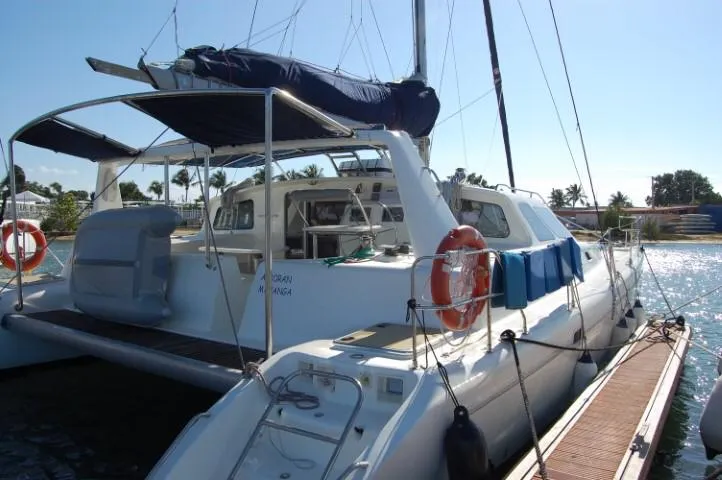 Exterior view of Alboran Mahanga (Radazul), a Voyage 440 catamaran at El Rosario, Spain