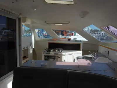 Galley of Alboran Mahanga (Radazul), a Voyage 440 catamaran at El Rosario, Spain