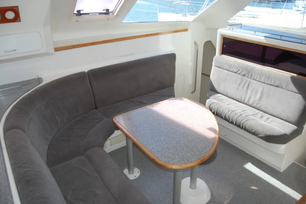 Salon of Alboran Mahanga (Radazul), a Voyage 440 catamaran at El Rosario, Spain