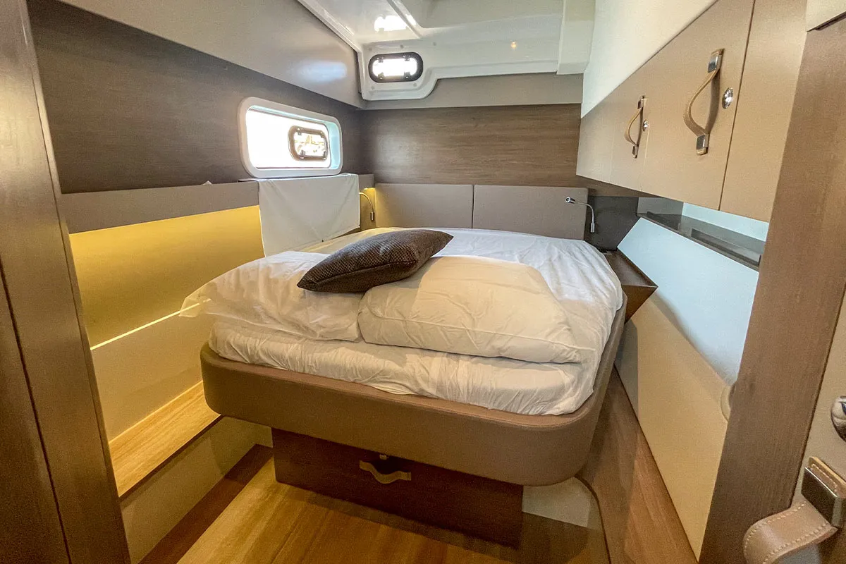 Cabin on Jacamar, a Bali Catspace OW catamaran at Plan-d'Aups-Sainte-Baume, France