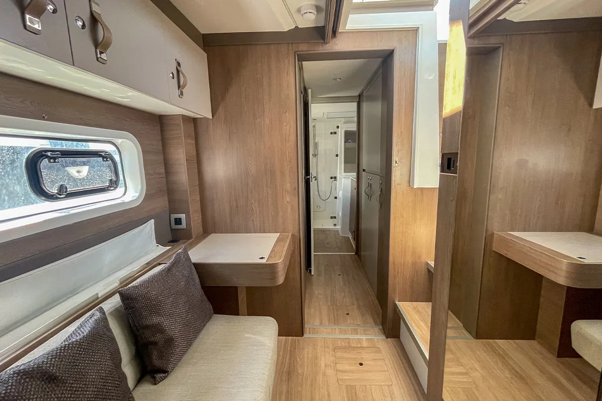 Cabin on Jacamar, a Bali Catspace OW catamaran at Plan-d'Aups-Sainte-Baume, France