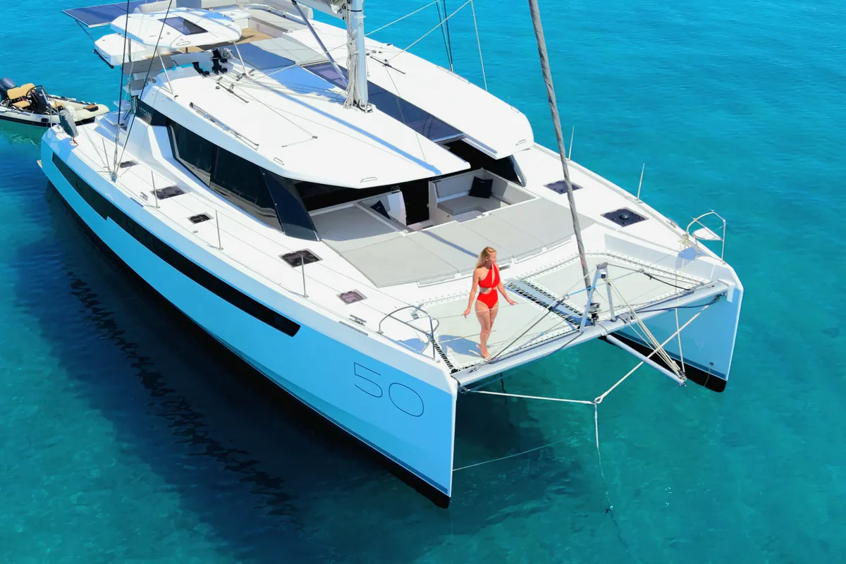Sonea, a Leopard 50 catamaran at Sukošan, Croatia