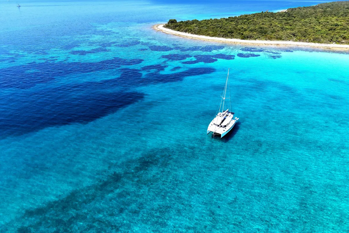 Sonea, a Leopard 50 catamaran at Sukošan, Croatia