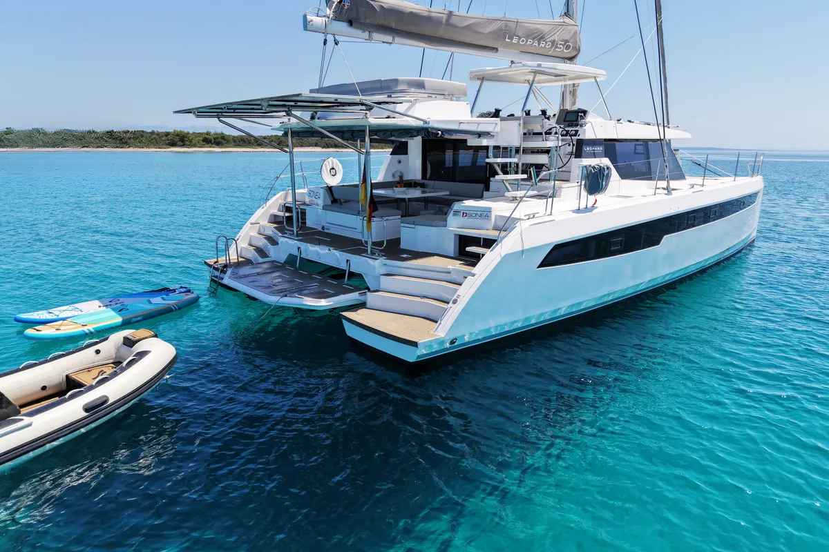 Sonea, a Leopard 50 catamaran at Sukošan, Croatia