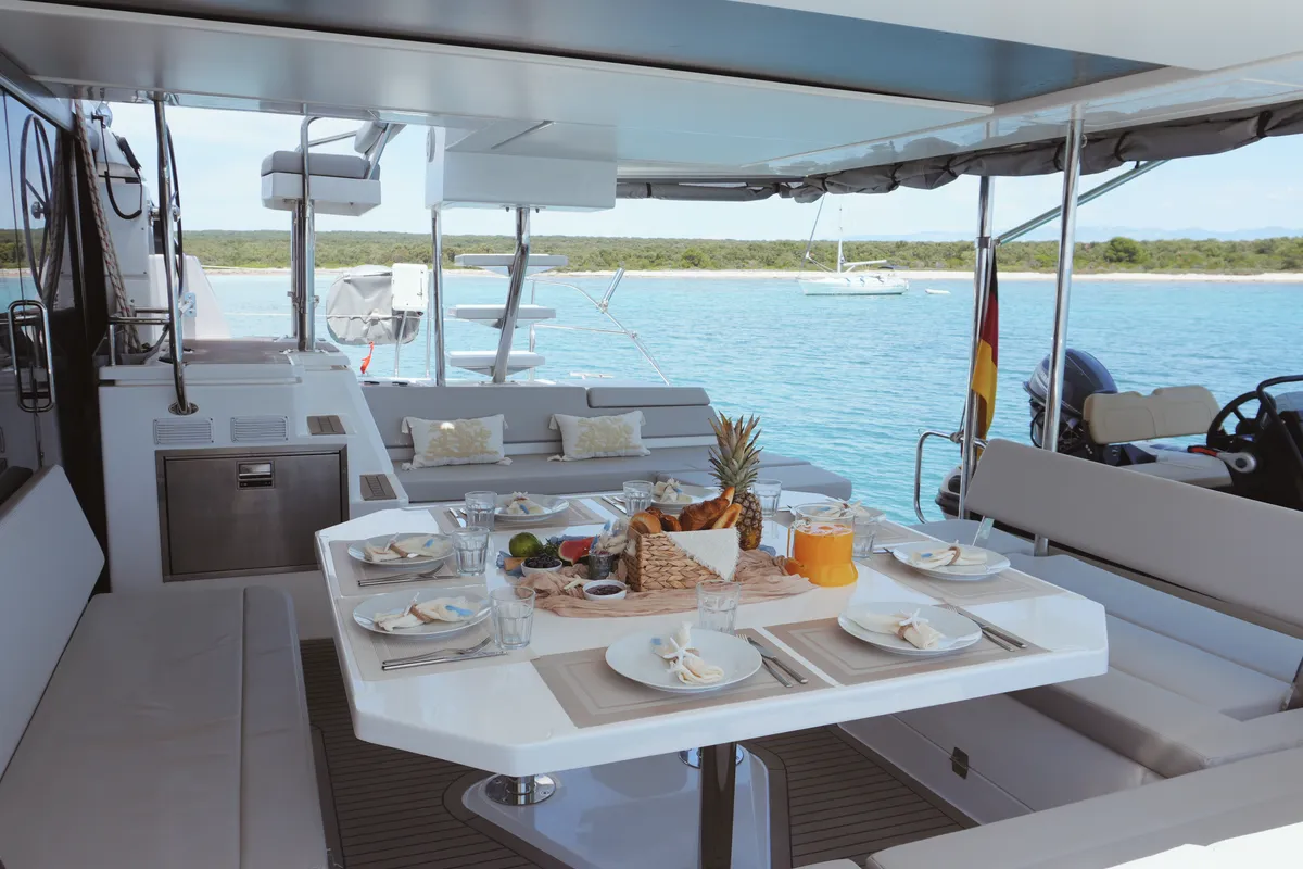 Sonea, a Leopard 50 catamaran at Sukošan, Croatia