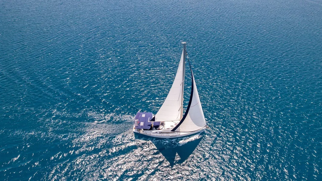 Exterior view of Loki, a Jeanneau Sun Odyssey 44 i sailboat at Marmaris, Turkey