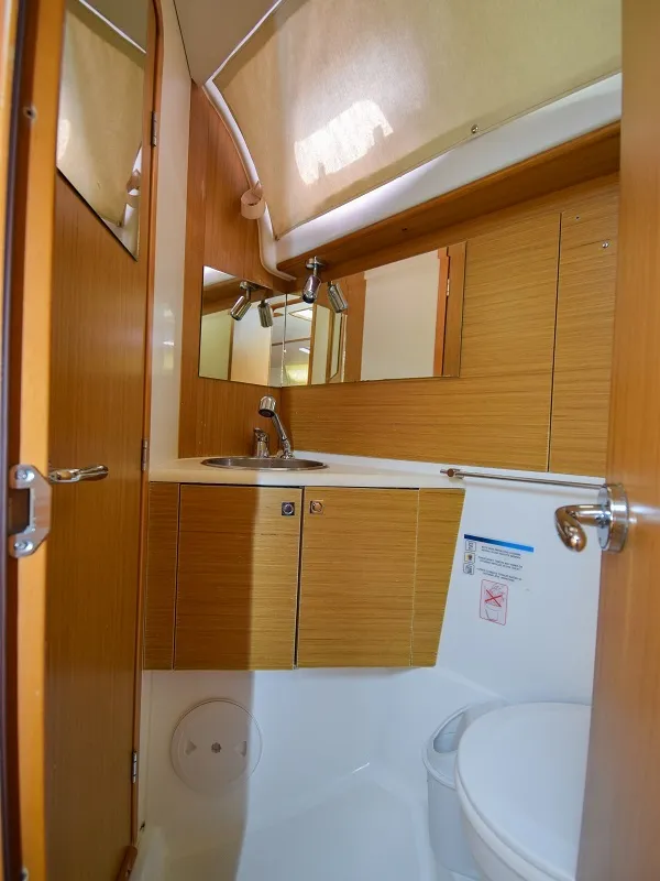 Head on Loki, a Jeanneau Sun Odyssey 44 i sailboat at Marmaris, Turkey