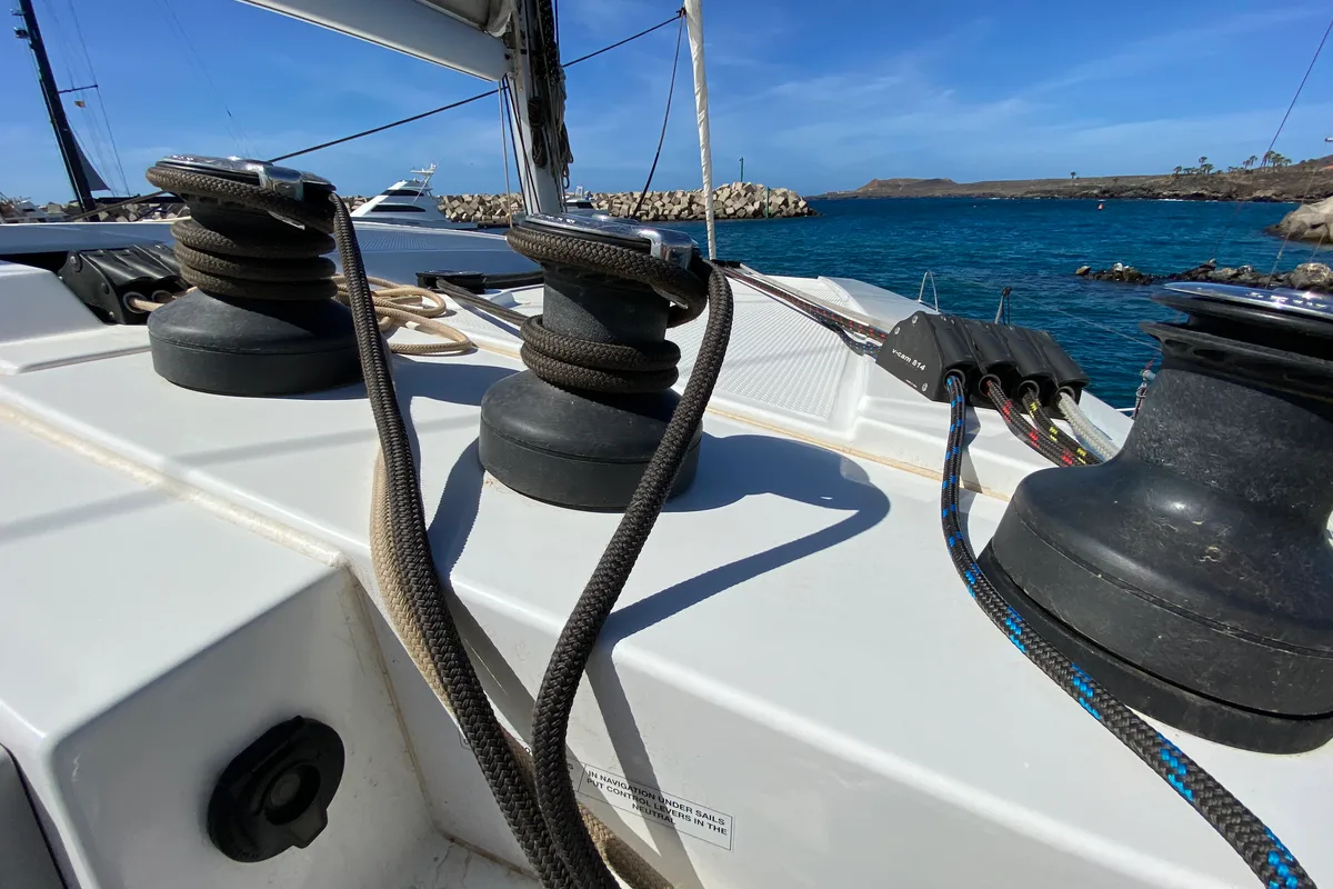 Aquila, a Fountaine Pajot Lucia 40 catamaran at San Miguel de Abona, Spain