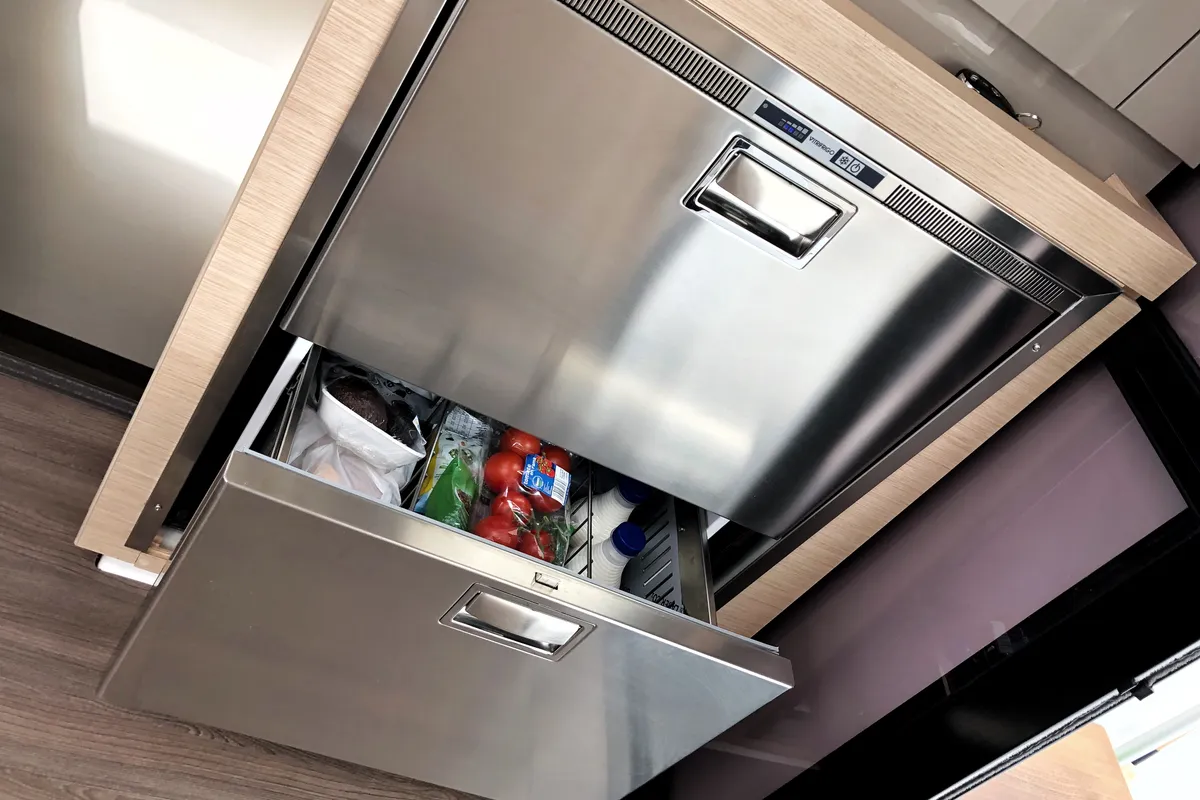 Galley of Aquila, a Fountaine Pajot Lucia 40 catamaran at San Miguel de Abona, Spain