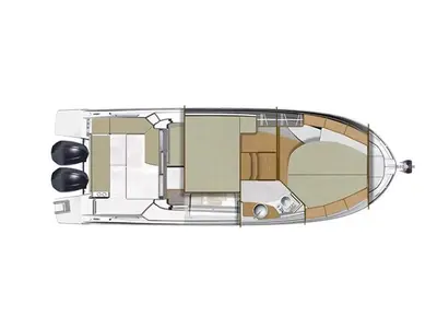 Floor plan of ESCAPE, a Beneteau Antares 9 OB motorboat at Općina Sukošan, Croatia