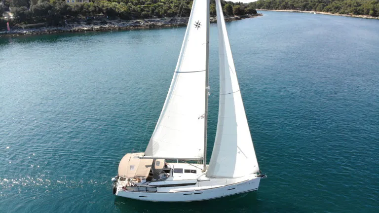 Cabin on Mira, a Jeanneau Sun Odyssey 419 sailboat at Grad Pula, Croatia