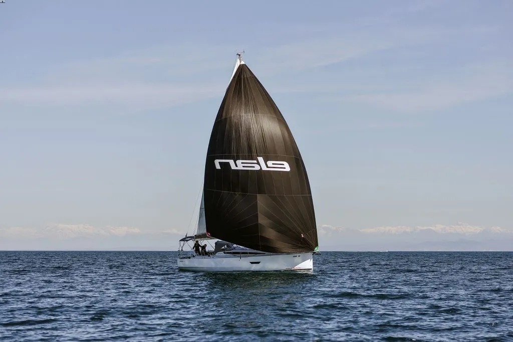 Exterior view of Cooper, a Elan E4 sailboat at Zadar, Croatia