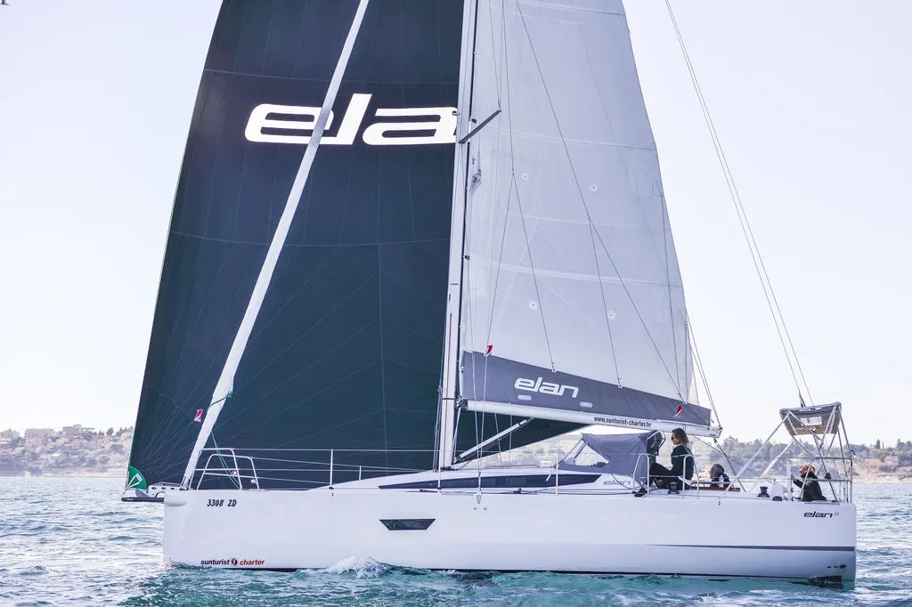 Exterior view of Cooper, a Elan E4 sailboat at Zadar, Croatia
