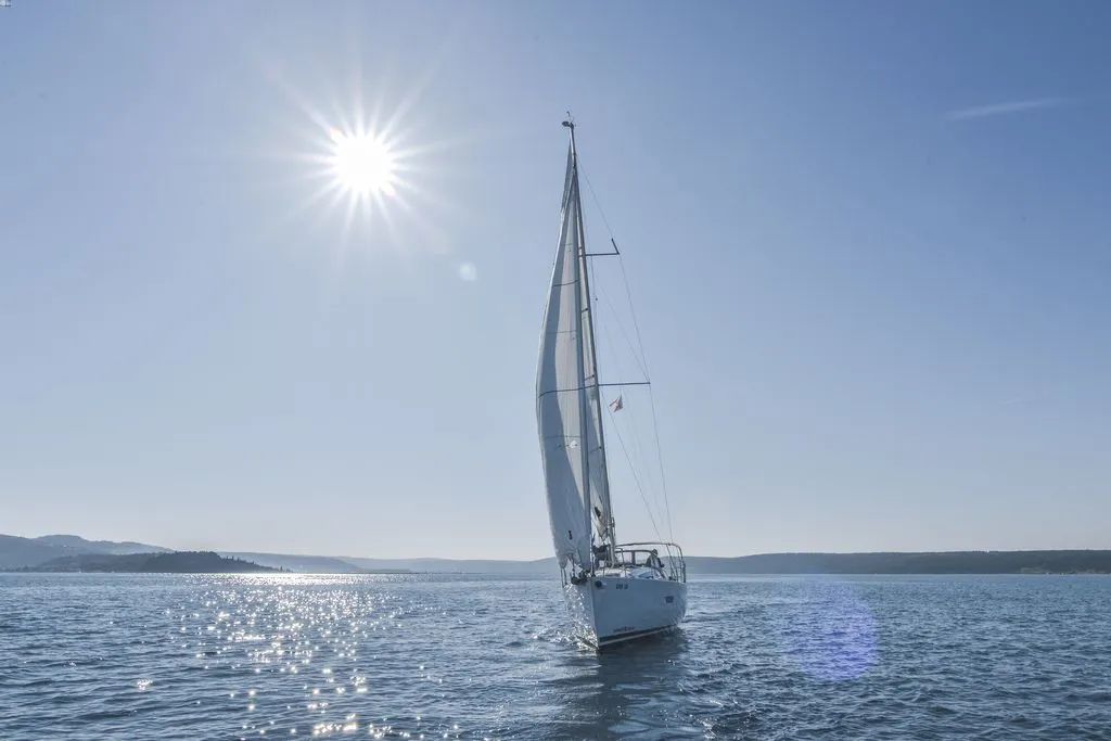 Exterior view of Cooper, a Elan E4 sailboat at Zadar, Croatia