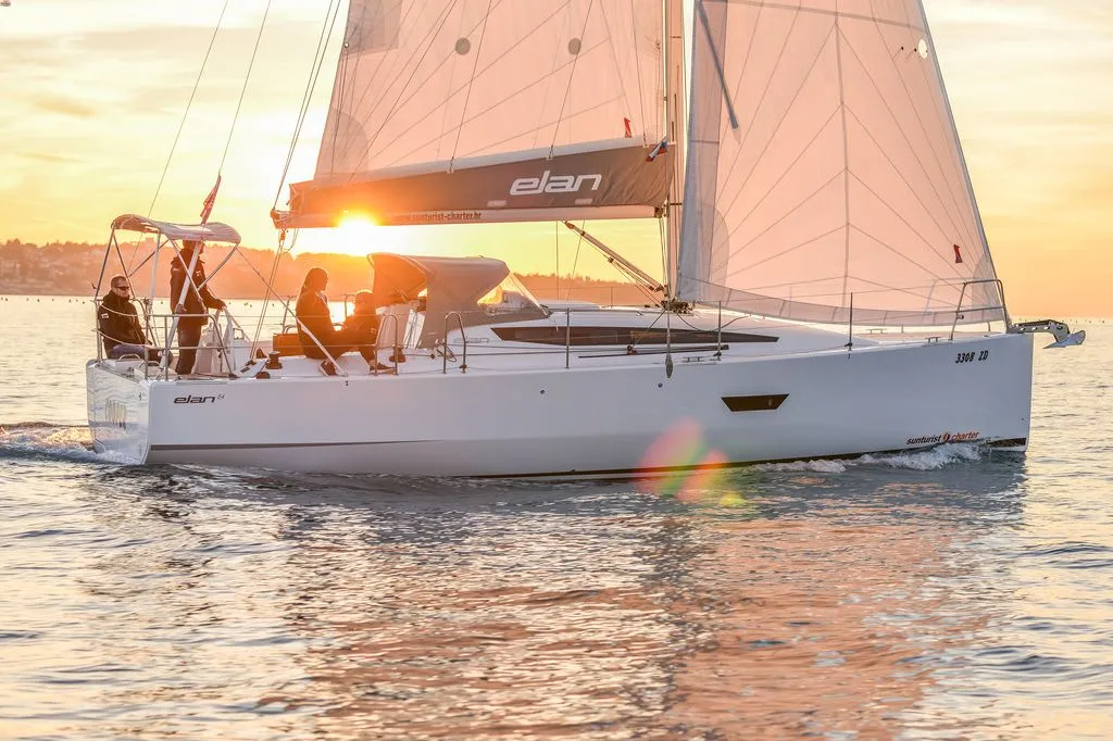 Exterior view of Cooper, a Elan E4 sailboat at Zadar, Croatia