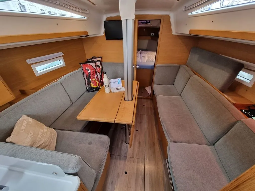 Salon of Cooper, a Elan E4 sailboat at Zadar, Croatia