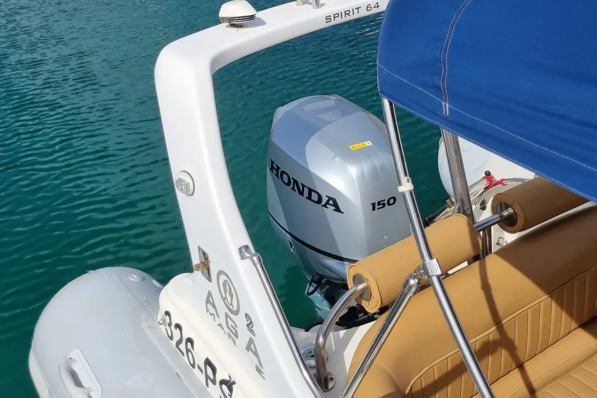 AGA, a Marine Spirit 640 motorboat at Primošten, Croatia